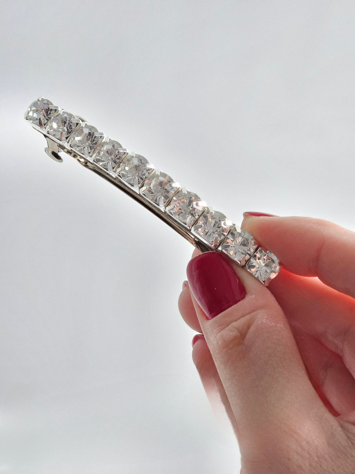 Crystal-Studded Automatic Hair Clip - Perfect for Brides and Daily Glam