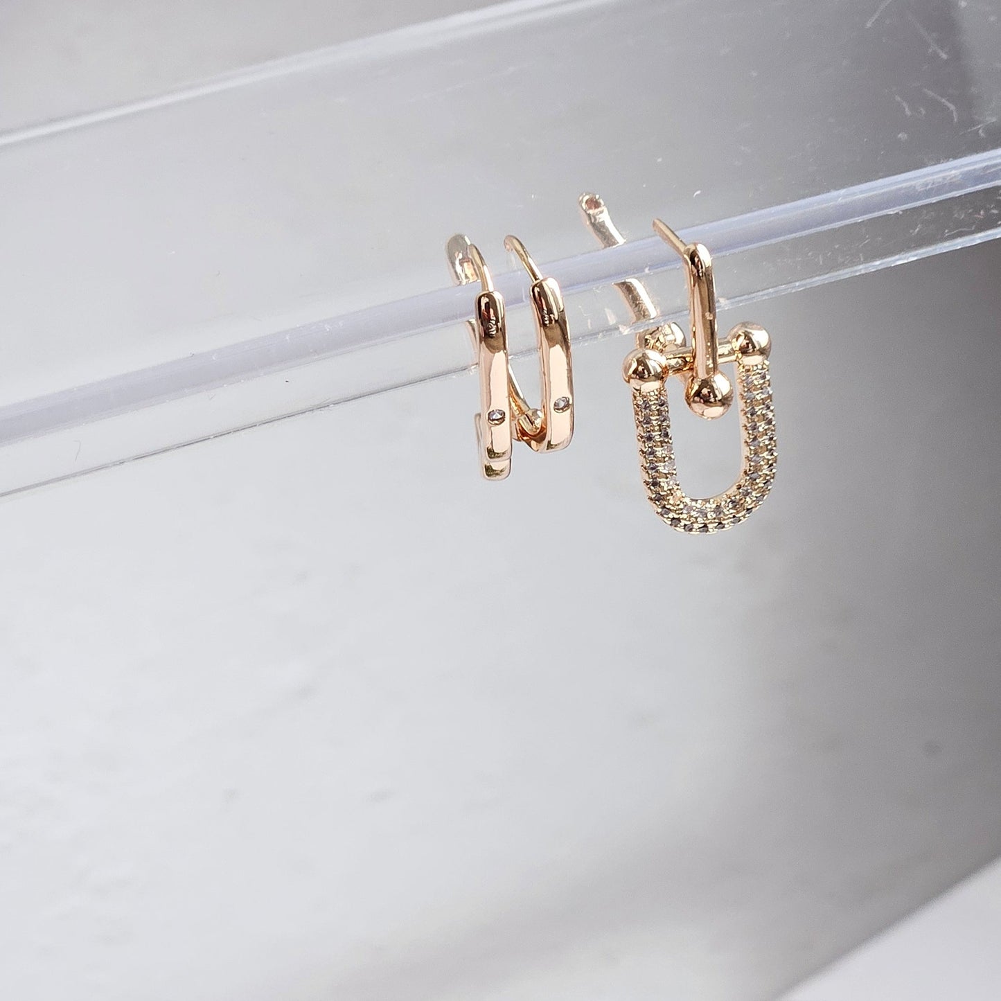 Luxurious Triple Crystal Dangle Earrings: Elevate Your Style with Original Brand Elegance